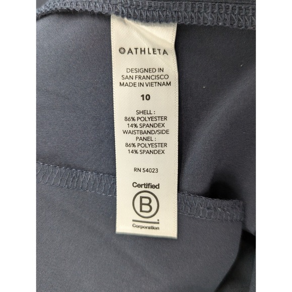 Athleta Brooklyn Jogger size 10 Womens Pants 198671 Pull On Blue Active Ribbed - Picture 9 of 10